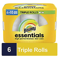 Bounty Essentials Select-A-Size White Triple Rolls Paper Towels, 6 count