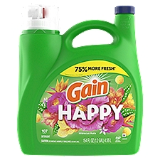 Gain Happy Hibiscus Hula Detergent, 107 loads, 154 fl oz
