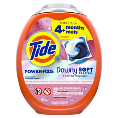 Tide Power Pods Downy April Fresh Detergent, 45 count, 69 oz