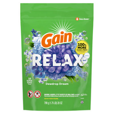 Gain Febreze Oxi Relax Dewdrop Dream Detergent, 28 oz