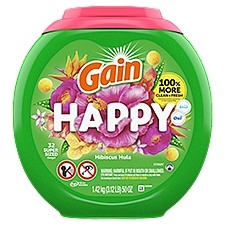 Gain Febreze Oxi Happy Hibiscus Hula Detergent, 50 oz