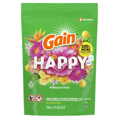 Gain Febreze Oxi Happy Hibiscus Hula Detergent, 28 oz