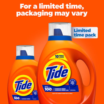 Tide Laundry Detergent Liquid, Original Scent, 74 Loads, 98 FL OZ