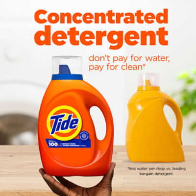 Tide Laundry Detergent Liquid, Original Scent, 74 Loads, 98 FL OZ