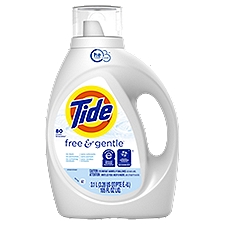 Tide Free & Gentle Detergent, 80 loads, 105 fl oz, 105 Fluid ounce