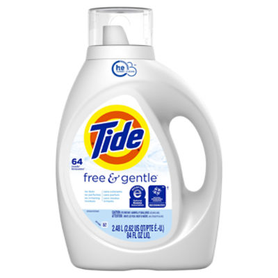 Tide Free & Gentle Detergent, 64 loads, 84 fl oz