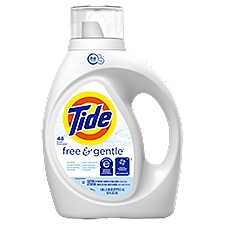 Tide Free & Gentle Detergent, 48 loads, 63 fl oz