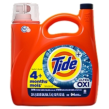 Tide+ Ultra Oxi Detergent, 94 loads, 132 fl oz