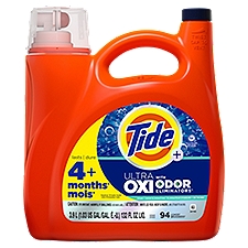 Tide+ Ultra Oxi with Odor Eliminators Detergent, 94 loads, 132 fl oz