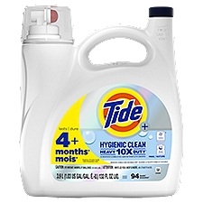 Tide+ Hygienic Clean Free Detergent, 94 loads, 132 fl oz