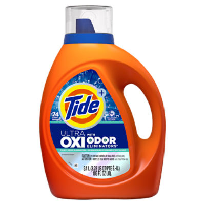 Tide+ Ultra Oxi with Odor Eliminators Detergent, 74 loads, 105 fl oz
