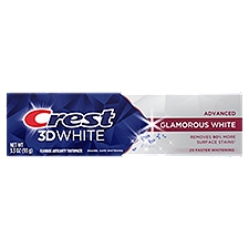 Crest 3D White Advanced Glamorous White Fluoride Anticavity Toothpaste, 3.3 oz