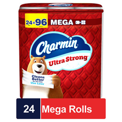 Charmin Ultra Strong Mega Bathroom Tissue Rolls, 8 count, 3 packs