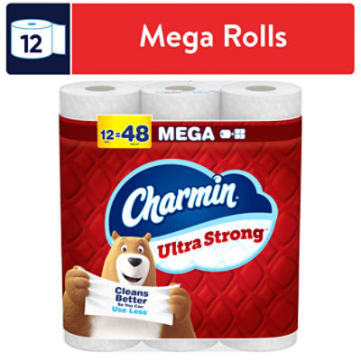 Charmin Ultra Strong Mega Bathroom Tissue Rolls, 12 count