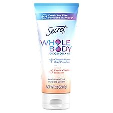 Secret Whole Body Deodorant Invisible Cream, 3.0 oz