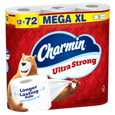 Charmin Ultra Strong Mega XL Bathroom Tissue Rolls, 12 count