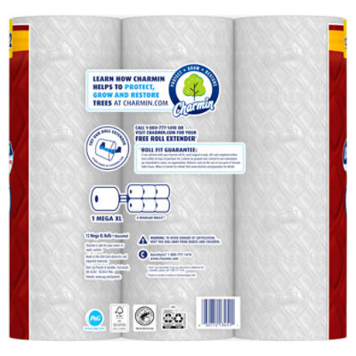 Charmin Ultra Strong Mega XL Bathroom Tissue Rolls, 12 count