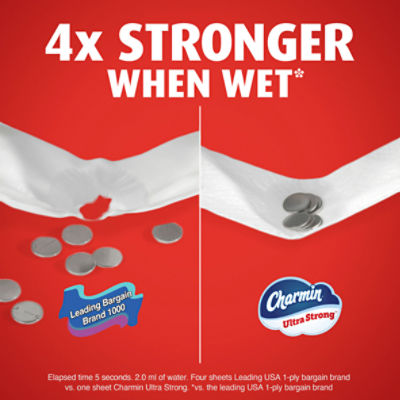 Charmin Ultra Strong Mega XL Bathroom Tissue Rolls, 12 count
