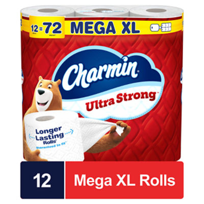 Charmin Ultra Strong Mega XL Bathroom Tissue Rolls, 12 count
