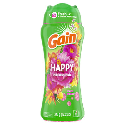 Gain Happy Hibiscus Hula Scent Booster Detergent, 12.2 oz