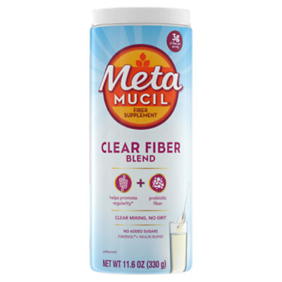 Metamucil Unflavored Clear Fiber Blend Fiber Supplement, 11.6 oz