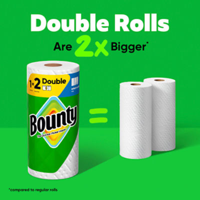 Bounty Double Plus Paper Towel Rolls, 12 count