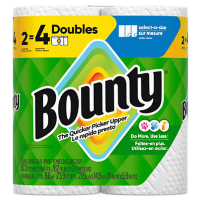 Bounty Doubles Paper Towel Rolls, 2 count