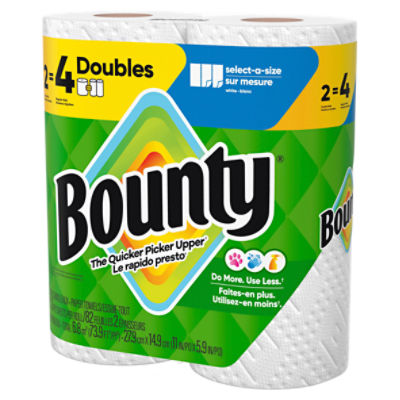 Bounty Doubles Paper Towel Rolls, 2 count