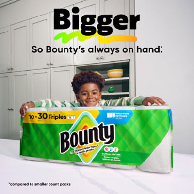 Bounty Triple Paper Towel Rolls, 4 count