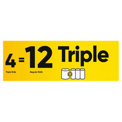 Bounty Triple Paper Towel Rolls, 4 count