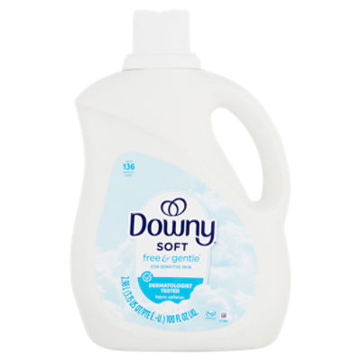 Downy Soft Free & Gentle Fabric Softener, 136 loads, 100 fl oz
