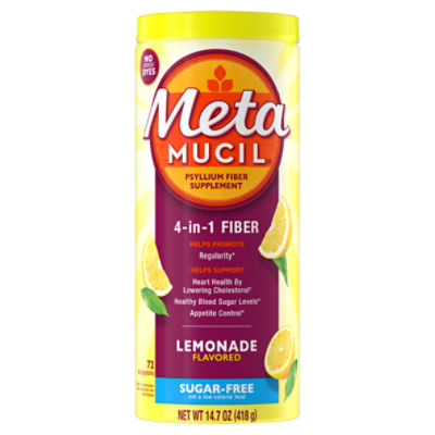 Metamucil Sugar-Free Lemonade Powder 14.7 Oz, 14.7 Ounce