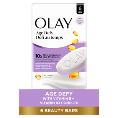 Olay Age Defy Beauty Bars, 3.17 oz, 6 count