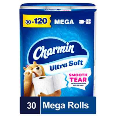 Charmin Ultra Soft Smooth Tear Bathroom Tissue, 208 2-ply sheets per roll, 30 count, 624 Each