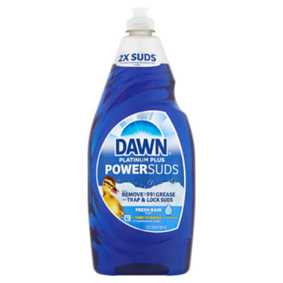 Dawn Platinum Plus PowerSuds Fresh Rain Scent Dishwashing Liquid, 38 fl oz