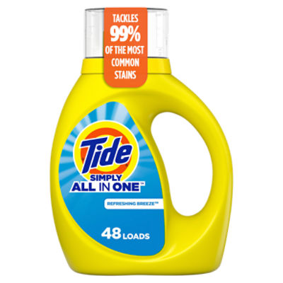 Tide Simply All in One Refreshing Breeze Detergent, 48 loads, 63 fl oz