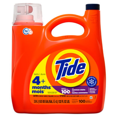 Tide Spring Meadow Detergent, 100 loads, 132 fl oz