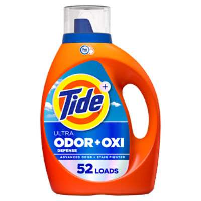 Tide+ Ultra Odor + Oxi Defense Detergent, 52 loads, 73 fl oz