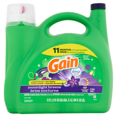 Gain Moonlight Breeze Liquid Laundry Detergent, 134 Loads, 194 fl oz