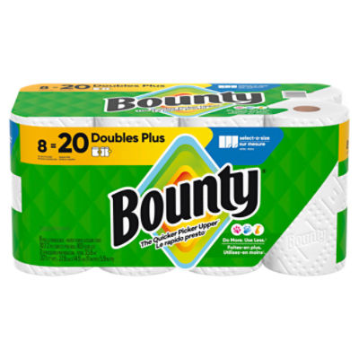 Bounty Doubles Plus Paper Towel Rolls, 8 count