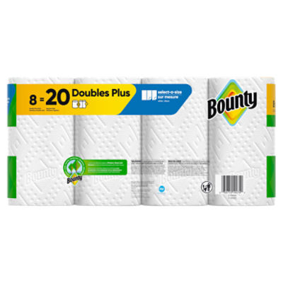 Bounty Doubles Plus Paper Towel Rolls, 8 count