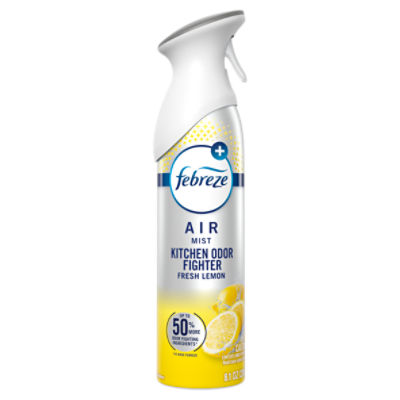 Febreze Air Mist, Air Freshener Spray, Odor Fighting Room Spray, Kitchen Odor Fighter Fresh Lemon S, 8.1 Ounce