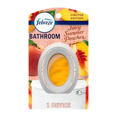 Febreze Bathroom Air Freshener, Odor-Fighting, Juicy Summer Peaches Scent, 1 Count