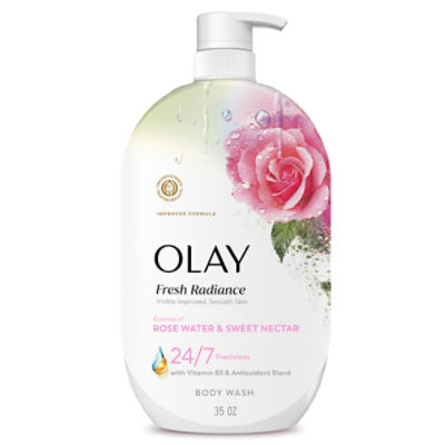 Olay Fresh Radiance Body Wash with Essence of Rose Water and Sweet Nectar, 25 oz