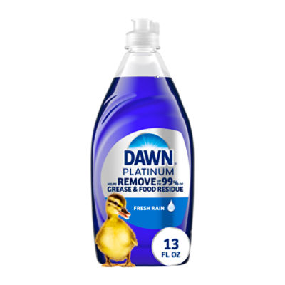Dawn Platinum Dish Soap, Dishwashing Liquid, Tough Grease Removal, Fresh Rain, 13oz