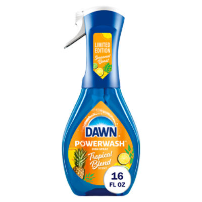Dawn Platinum Plus Powerwash Dish Soap Spray Tropical Blend Scent, Kitchen Household Essentials, 16