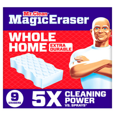 Mr. Clean Magic Eraser Sponge, All Purpose Cleaner, Cleaning Scrubber,Whole Home Extra Durable, 9ct, 9 Each