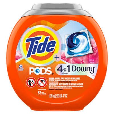 Tide PODS Laundry Detergent with a touch of Downy, 57 Ct