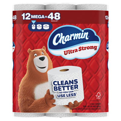 Charmin Toilet Paper Ultra Strong, 12 Mega Rolls, 2-ply Bath Tissue
