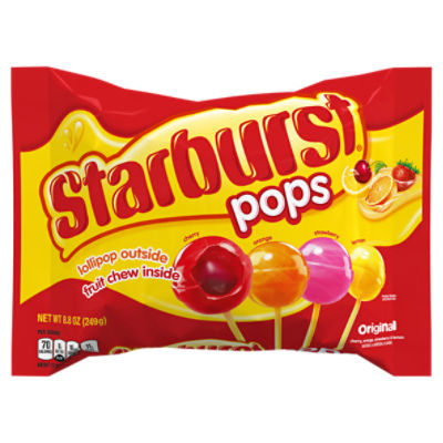 Starburst Pops Lollipops Candy, 8.8oz, 8.8 Ounce